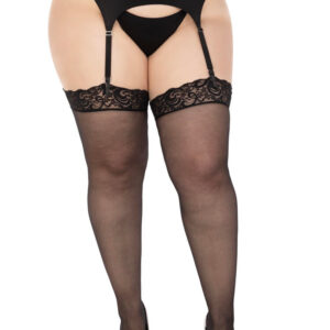 Calze Sexy Backseam Plus Size Nero